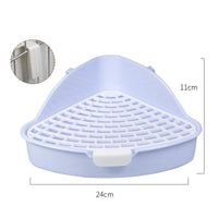 HKM-823763 Corner Litter Box for Small Animals - Ideal Bunny, Hamster, Guinea Pig, Ferret & Chinchilla Potty Trainer