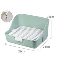HKM-823763 Corner Litter Box for Small Animals - Ideal Bunny, Hamster, Guinea Pig, Ferret & Chinchilla Potty Trainer