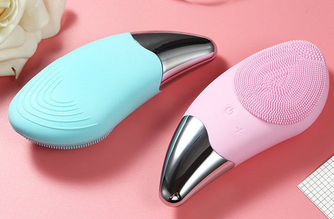 HKM-126675 Silicone Facial Cleansing Brush with Charging Function - Compact Size 131.2 x 56 mm, Ideal for Gentle Cleansing