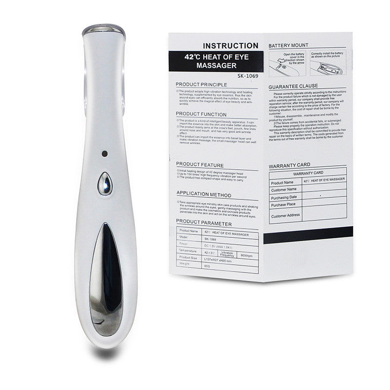 HKM-752211 Heat Therapy Eye Massager with Vibration for Crow's Feet and Dark Circles, Model 106SK1069