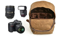 HKM-236947 Custom Design Waterproof Canvas Backpack for Video Camera with Zipper Closure and Durable Polyester Lining