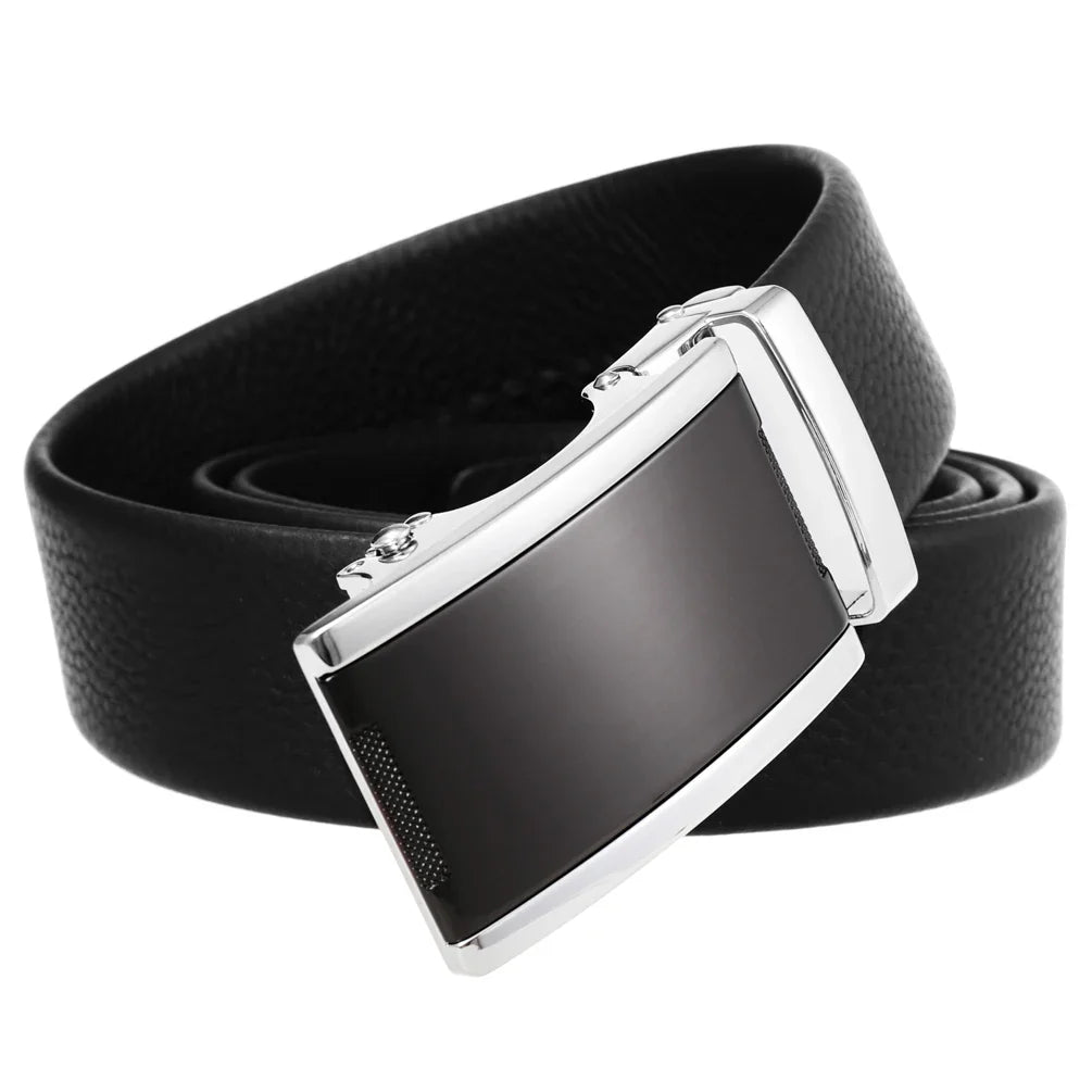 HKM-831059 Automatic Buckle Belt for Men in First Layer Cowhide - Model LY87363-5