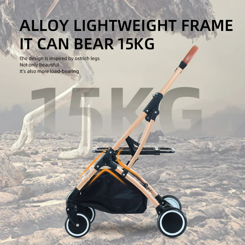 JMT-419274 Foldable 2-in-1 Pet Stroller for Dogs and Cats with Detachable Design