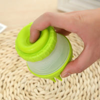HKM-202067 Soft Silicone Dog Washing Brush with Built-in Shampoo Reservoir for Easy Bathing