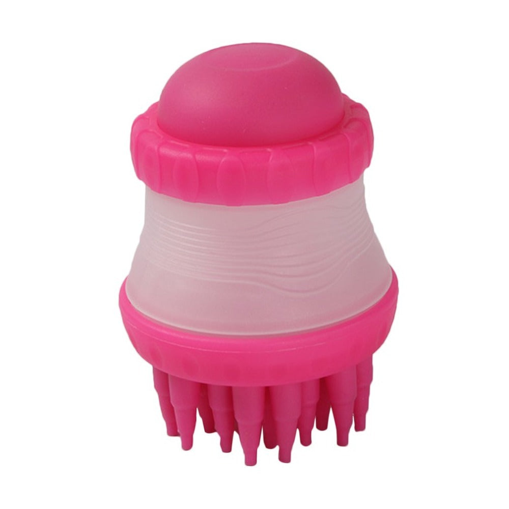 HKM-202067 Soft Silicone Dog Washing Brush with Built-in Shampoo Reservoir for Easy Bathing