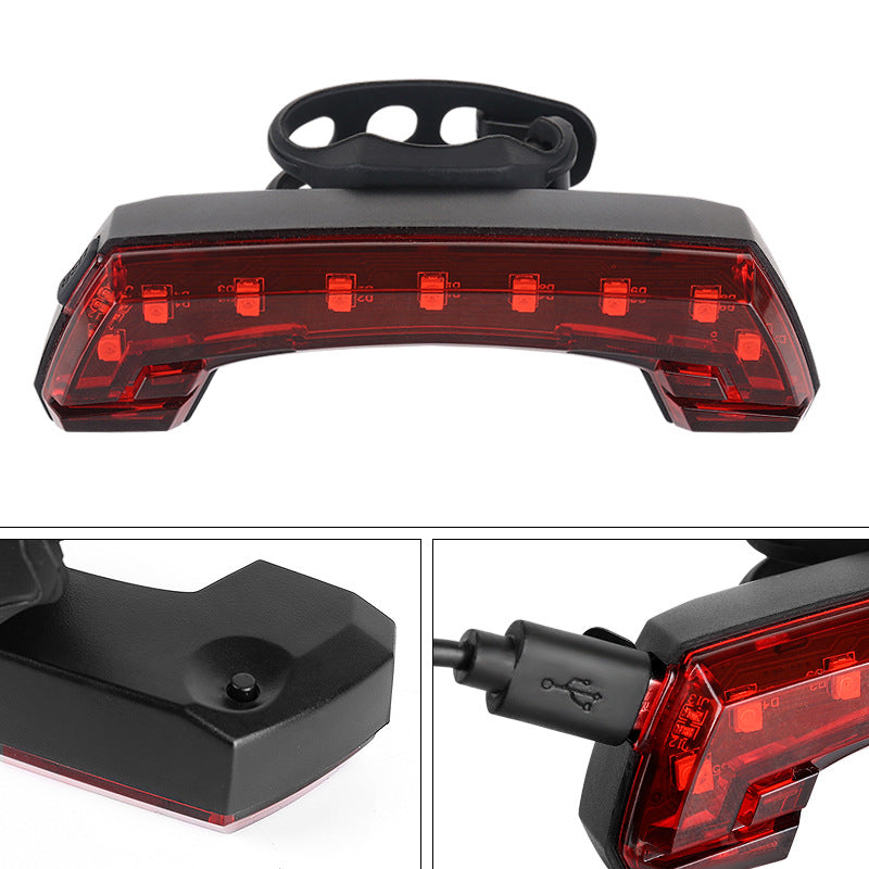 HKM-135827 USB Bicycle Tail Light with Multiple Modes for Enhanced Visibility