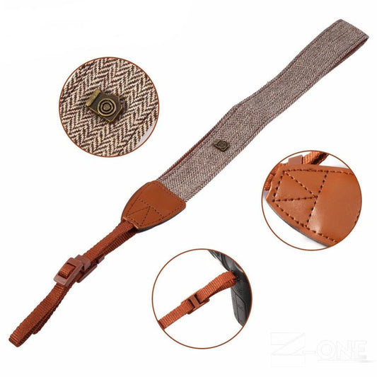 KTX-693907 Retro Ethnic Style Camera Strap LYN-241z/Lyn-242z Pure Cotton Fabric & Leather SLR Accessory