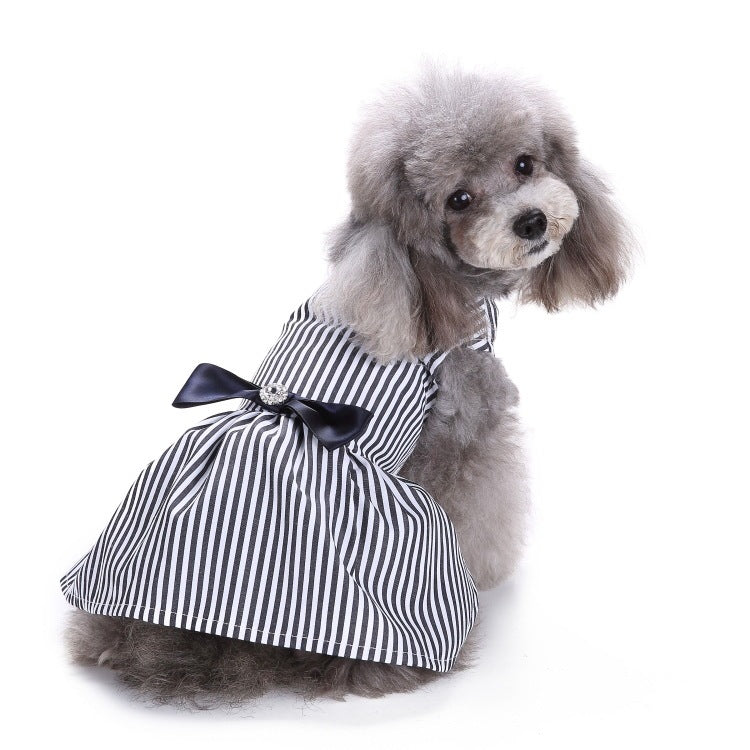 HKM-526611 Stylish Polka Dot Pet Skirt Summer Dress for Dogs - Watermelon & Strawberry Design, Made from Polyester