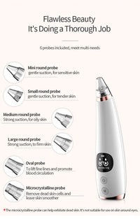 HKM-553299 Blackhead Remover Vacuum with Multiple Tips for Effective Cleansing and Pore Shrinking