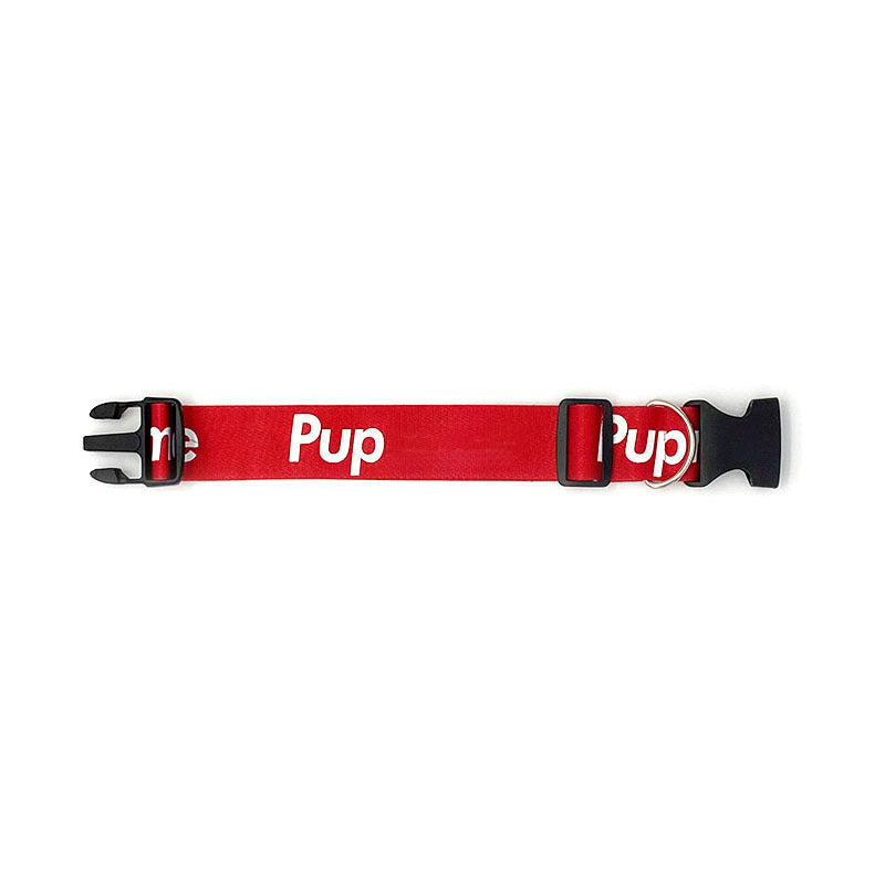 HKM-484115 Adjustable Red Dog Collar for Small and Medium Dogs with Leash Set