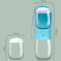 HKM-658963 Portable Dog Water Bottle with Food Container and Dispenser for Walking and Hiking - Ideal for Small Breeds