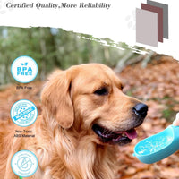 HKM-658963 Portable Dog Water Bottle with Food Container and Dispenser for Walking and Hiking - Ideal for Small Breeds