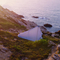 HKM-760403 Silicone Coated Pyramid Tent for Outdoor Camping Activities