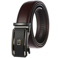 HKM-464019 Automatic Two-Layer Cowhide Men's Belt with Durable Buckle - Model LY36-21596-1