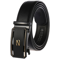 HKM-464019 Automatic Two-Layer Cowhide Men's Belt with Durable Buckle - Model LY36-21596-1