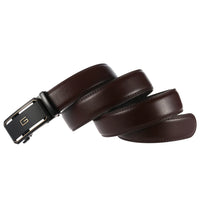 HKM-464019 Automatic Two-Layer Cowhide Men's Belt with Durable Buckle - Model LY36-21596-1