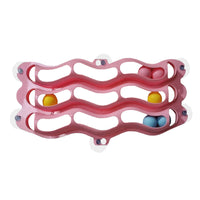 HKM-510611 Cat Window Sill Track Toy with Suction Cups - Removable ABS Design for Interactive Play