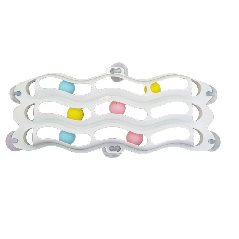 HKM-510611 Cat Window Sill Track Toy with Suction Cups - Removable ABS Design for Interactive Play