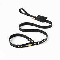 HKM-495635 One-Piece PU Leather Explosion-Proof Dog Leash - Stylish & Durable Design