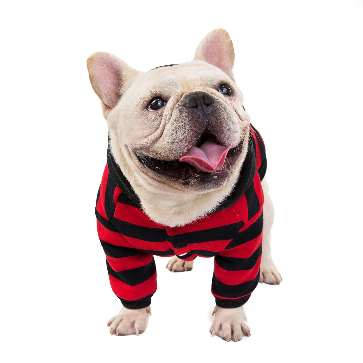 HKM-025555 Classic Striped Cotton Pet Coat for Autumn and Winter - Available in Multiple Sizes
