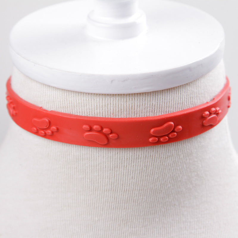 HKM-314515 Deworming and Flea Control Leather Collar for Dogs - Monochrome Design, 33cm Length