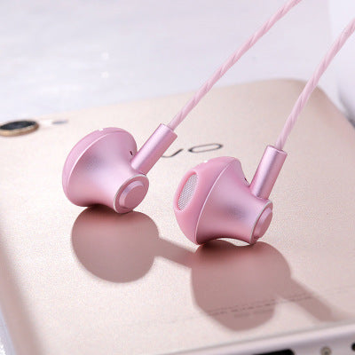 KTX-571987 Universal In-Ear Headphones with Metal Design and 3.5mm Straight Plug for Sports Use