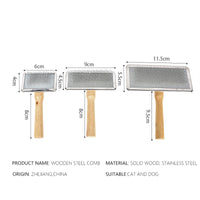 HKM-621139 Wooden Comb with Stainless Steel Needles for Dogs and Cats