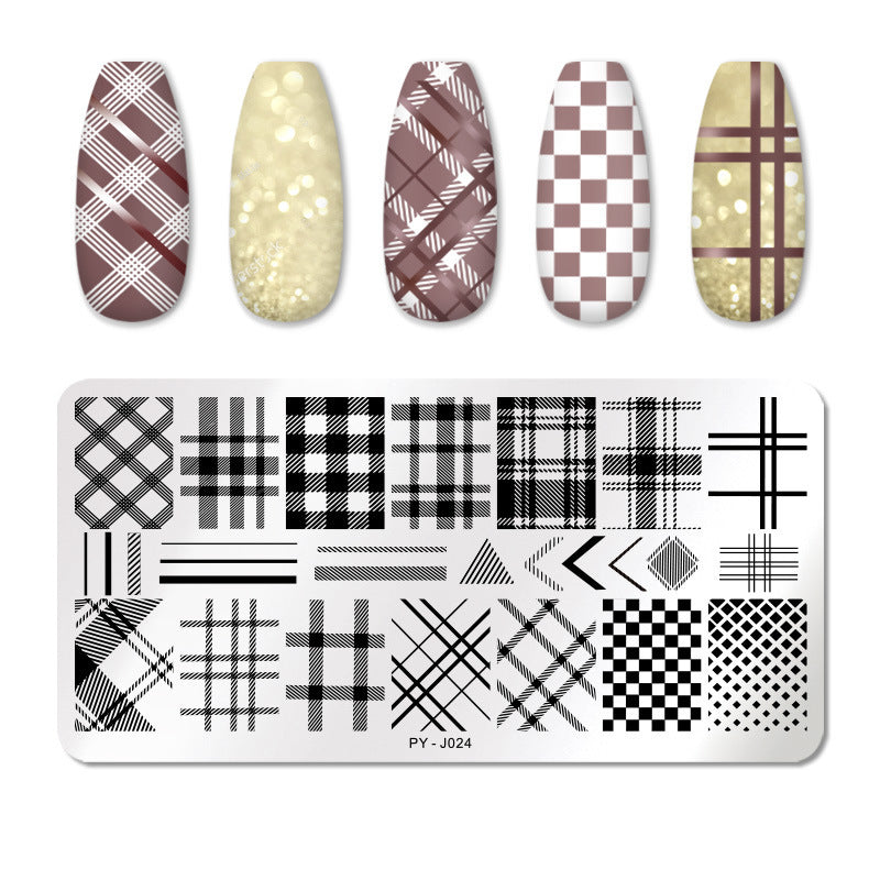 HKM-924691 Manicure Stainless Steel Nail Art Printing Plate with Transfer Technique