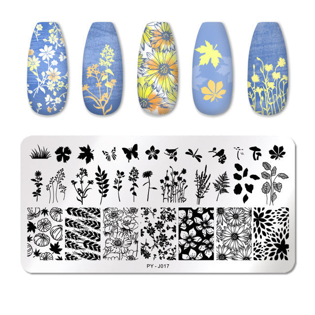 HKM-924691 Manicure Stainless Steel Nail Art Printing Plate with Transfer Technique