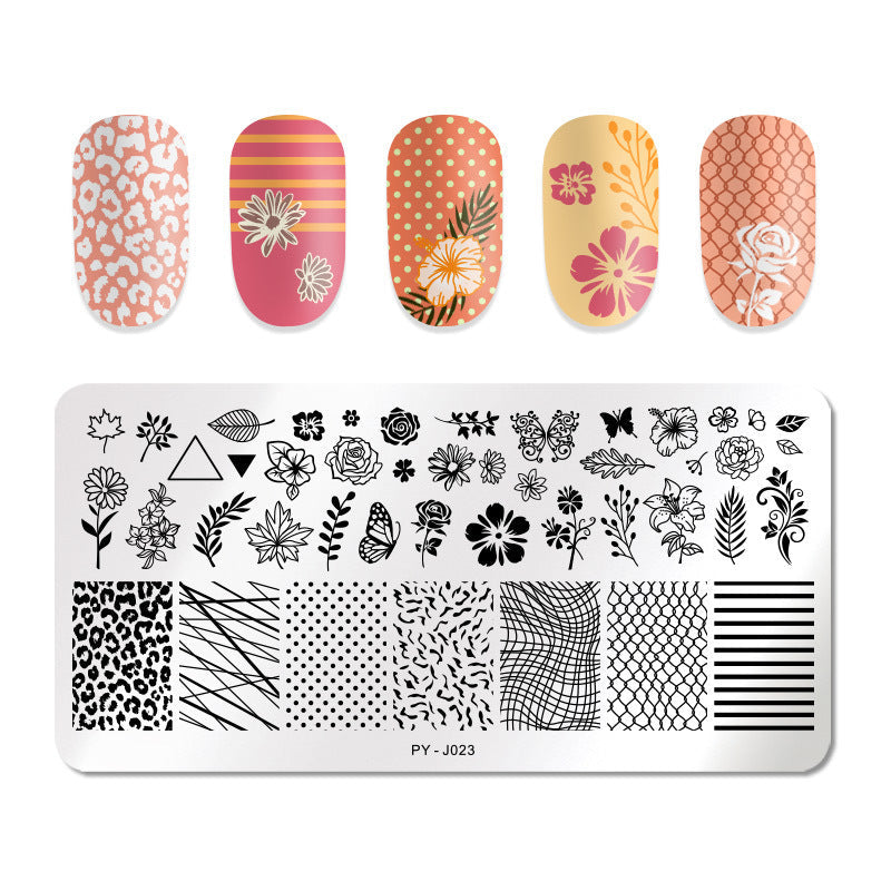 HKM-924691 Manicure Stainless Steel Nail Art Printing Plate with Transfer Technique
