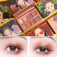 HKM-933331 Pearlescent Eyeshadow Palette with 8 Versatile Shades for Stunning Makeup Effects