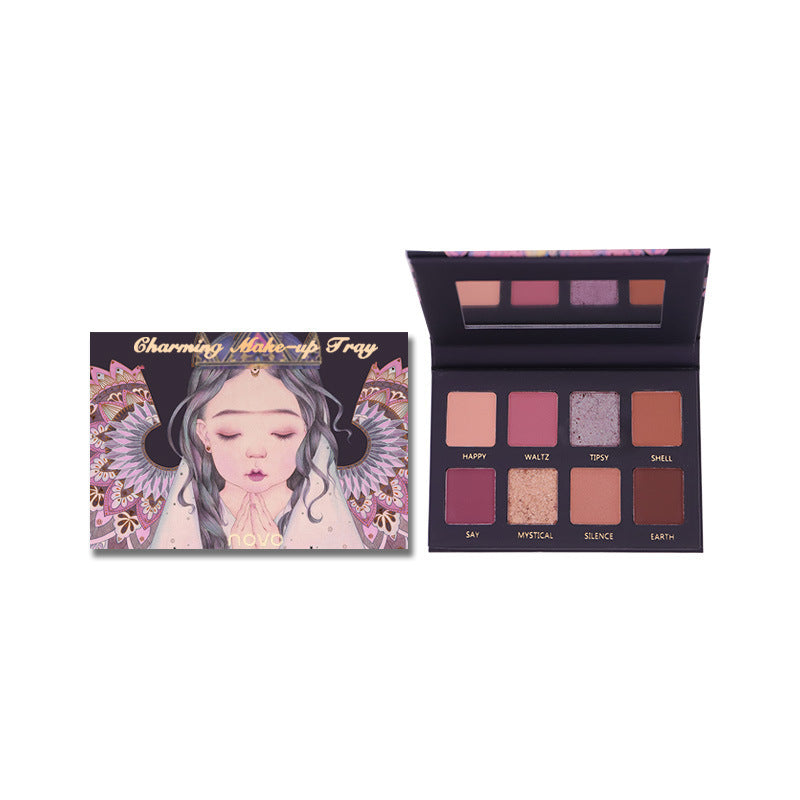 HKM-933331 Pearlescent Eyeshadow Palette with 8 Versatile Shades for Stunning Makeup Effects