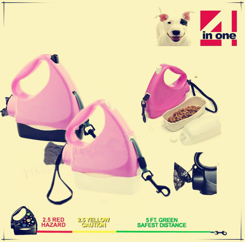 HKM-560019 Automatic Telescopic Four-in-One Traction Rope with Reflective Safety Features