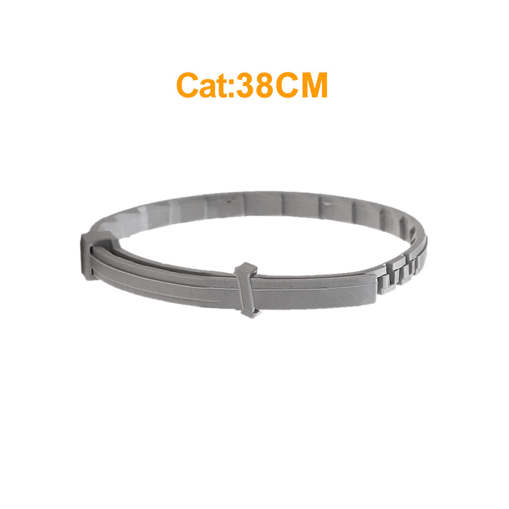 HKM-968723 Flea-Repellent Silicone Collar for Dogs and Cats, Adjustable Size with Tin Box