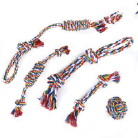 HKM-802387 Dog Bite-Resistant Cotton Rope Knot Toy Set - Multiple Sizes Available