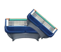 HKM-169299 Five-Layer Manual Razor Blades - Pack of 4, Blue Design