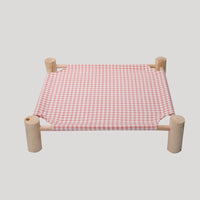 HKM-892435 Elevated Solid Wood Pet Bed with Removable Washable Mats for Cats and Dogs