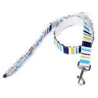 HKM-526099 Multicolor Dog Leash with Check Stripe Design - 2.5cm Width, Imitation Nylon Towing Rope