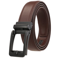 HKM-313683 Men's 3.0CM Cowhide Leather Belt with Durable Buckle