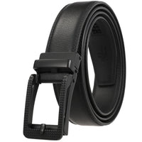HKM-313683 Men's 3.0CM Cowhide Leather Belt with Durable Buckle