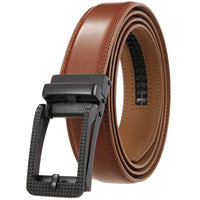 HKM-313683 Men's 3.0CM Cowhide Leather Belt with Durable Buckle