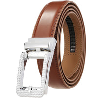 HKM-313683 Men's 3.0CM Cowhide Leather Belt with Durable Buckle