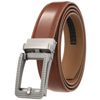 HKM-313683 Men's 3.0CM Cowhide Leather Belt with Durable Buckle