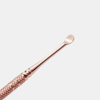 HKM-431955 Rose Gold Double-Headed Stainless Steel Ear Pick with Spiral Design