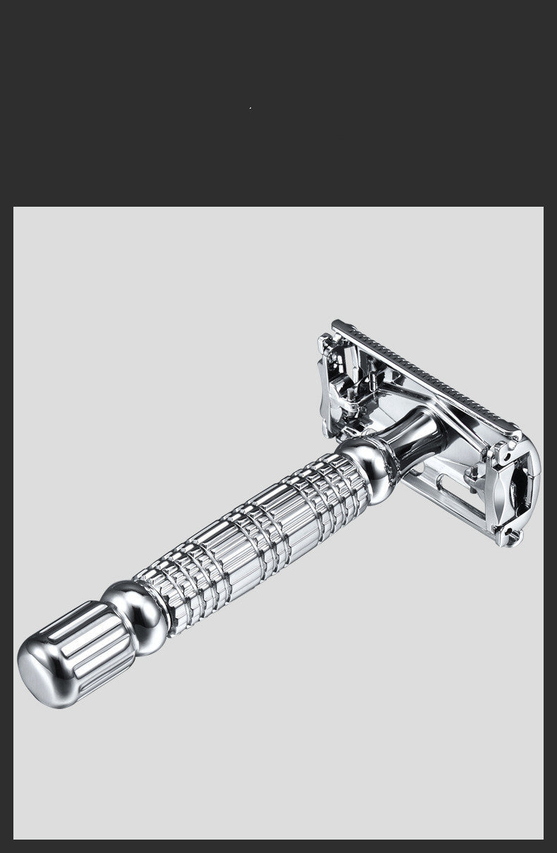HKM-069843 Classic Double-Sided Manual Razor for Precision Beard Shaving