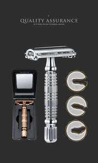 HKM-069843 Classic Double-Sided Manual Razor for Precision Beard Shaving