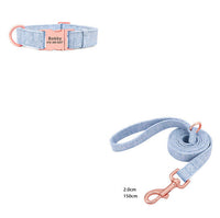 HKM-720723 Adjustable Pet Dog Collar with Engraving and Anti-Lost Features, Non-Woven Fabric, Size S-L