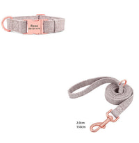 HKM-720723 Adjustable Pet Dog Collar with Engraving and Anti-Lost Features, Non-Woven Fabric, Size S-L