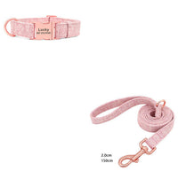 HKM-720723 Adjustable Pet Dog Collar with Engraving and Anti-Lost Features, Non-Woven Fabric, Size S-L