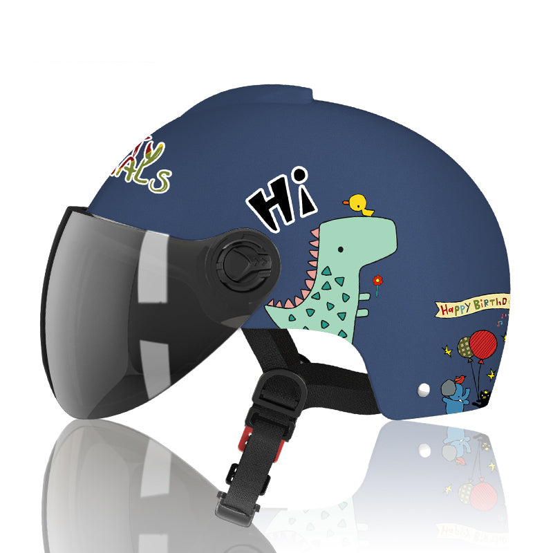 KTX-759571 Children's Electric Cartoon Battery-Powered Safety Helmet